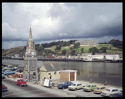 The Clocktower on the Quay and River Suir Waterord City, Ireland