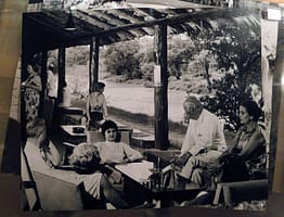 Black and white photo of Samburu Game Lodge postcard Black and white photo of Samburu Game Lodge postcard