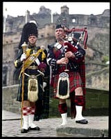 Pipers, Edinburgh Castle, Edinburgh, Scotland by Elmar Ludwig